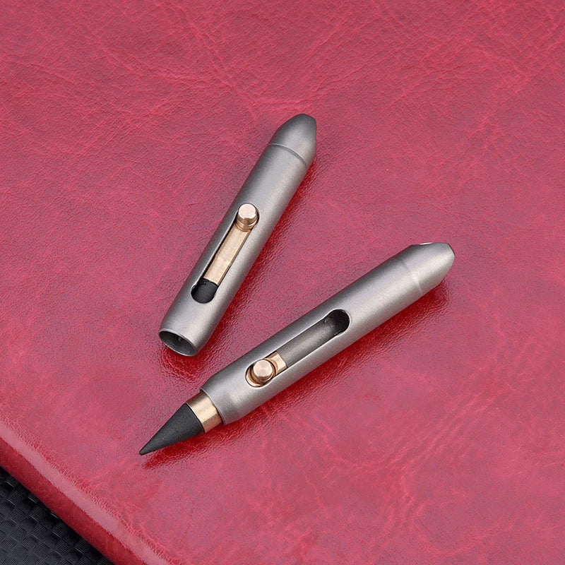 EDC Mini Titanium Alloy Mechanical Pencil Writing Portable Outdoor keychain Tool 07FC0E-D4 - KOEEK