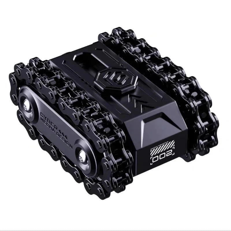 EDC Tank Roller Fidget Spinner Metal Ratchet Push Card Slider Fingertip Toy 07FC0E-D4 - KOEEK