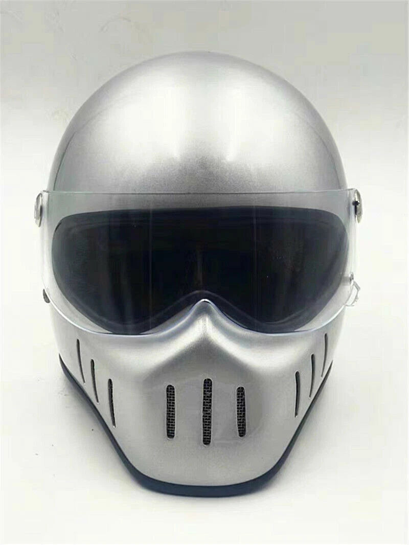 Full Face Vintage Helmet Lightweigh Anti-fog Glasses Motorcycle Helmet 07FC0E-D4 - KOEEK