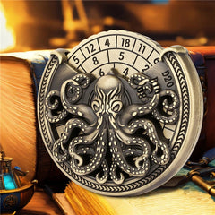 Unique Octopus Design Metal Fidget Spinner Dice for Role-Playing Game Accessory 07FC0E-D4 - KOEEK