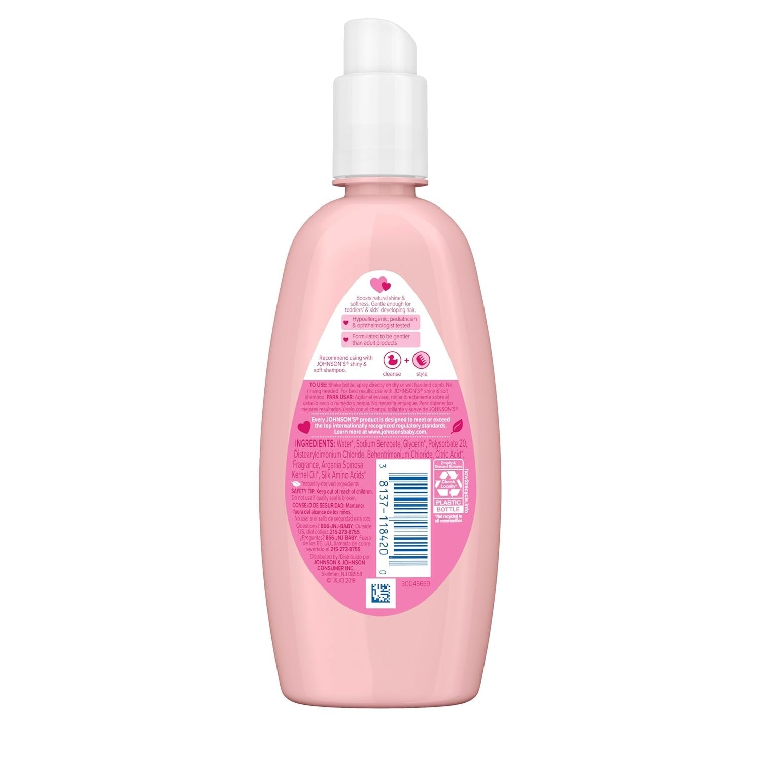 new Johnson's Kids Shiny & Soft Hair Conditioning Spray with Argan Oil & Silk... 07FC0E-D4 - KOEEK