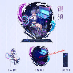 Anime Honkai: Star Rail Silver Wolf Acrylic Desktop Stand Figure Collection Deco 07FC0E-D4 - KOEEK