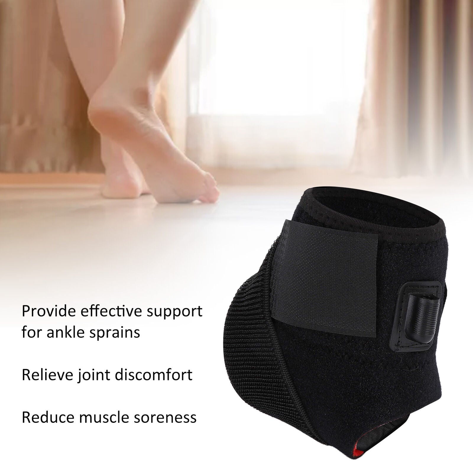 new Heated Ankle Wrap Relieve Discomfort Brace For Sprains Strains Arthritis HGF koeek - KOEEK