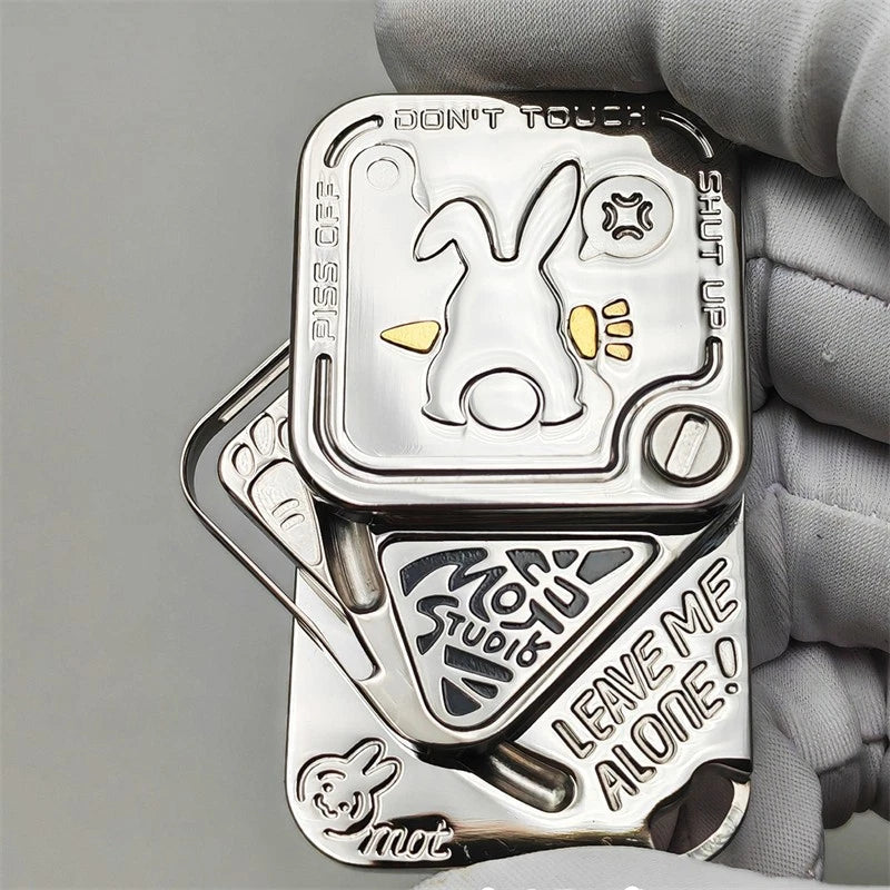 Novel Angry Rabbit EDC Fidget Slider Three-Layer Side Push Haptic Slider 07FC0E-D4 - KOEEK