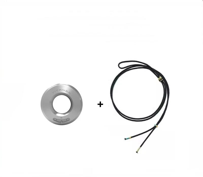Titanium Alloy Ring Disc Ruler Measurement Drawing Ruler Portable EDC Ring Ruler 07FC0E-D4 - KOEEK