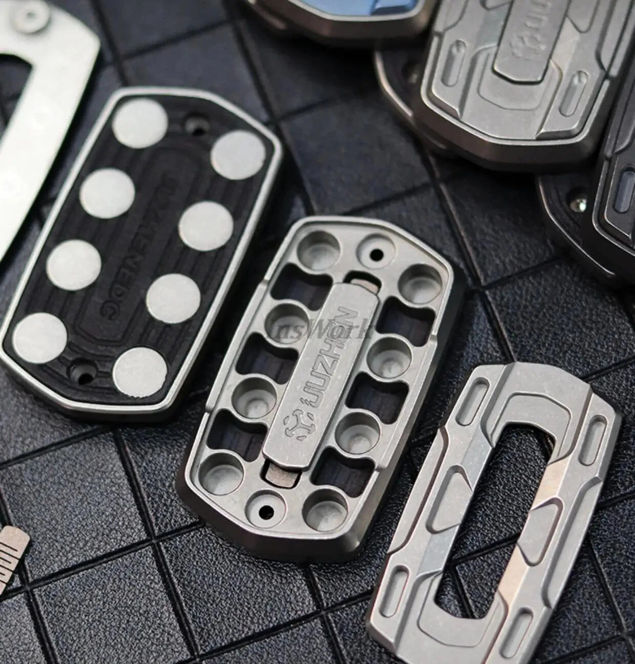 EDC Metal Fidget Push Slider Toys Adult Titanium Office Christmas Birthday Gifts 07FC0E-D4 - KOEEK