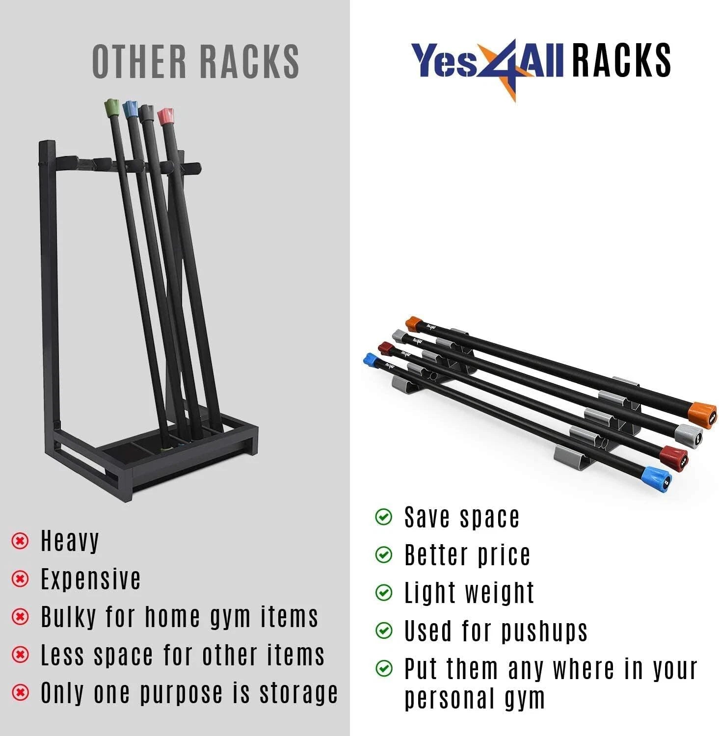Rack for Strength Training, Gravity Crossbar Rack, Single 07FC0E-D4 - KOEEK