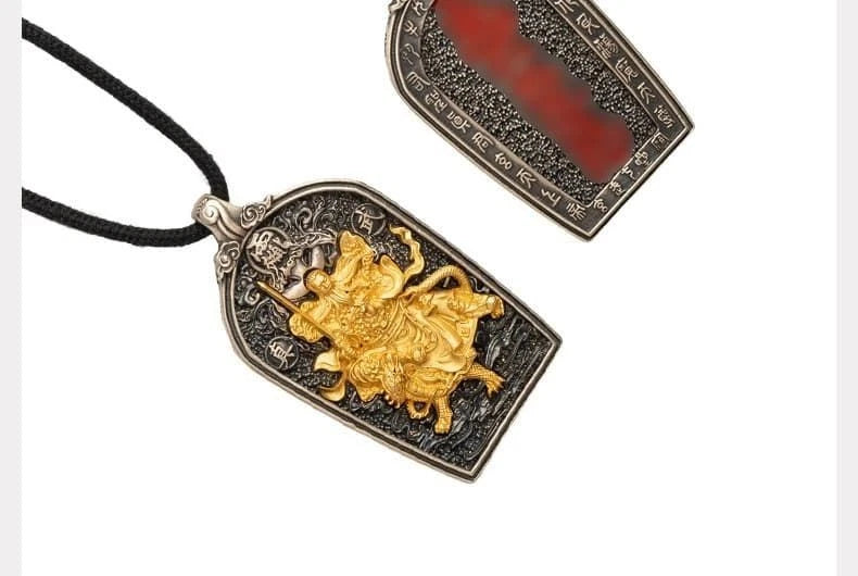Taoist Zhenwu Pendant Necklace Amulet Lock Necklace Men's Single Charm 07FC0E-D4 - KOEEK