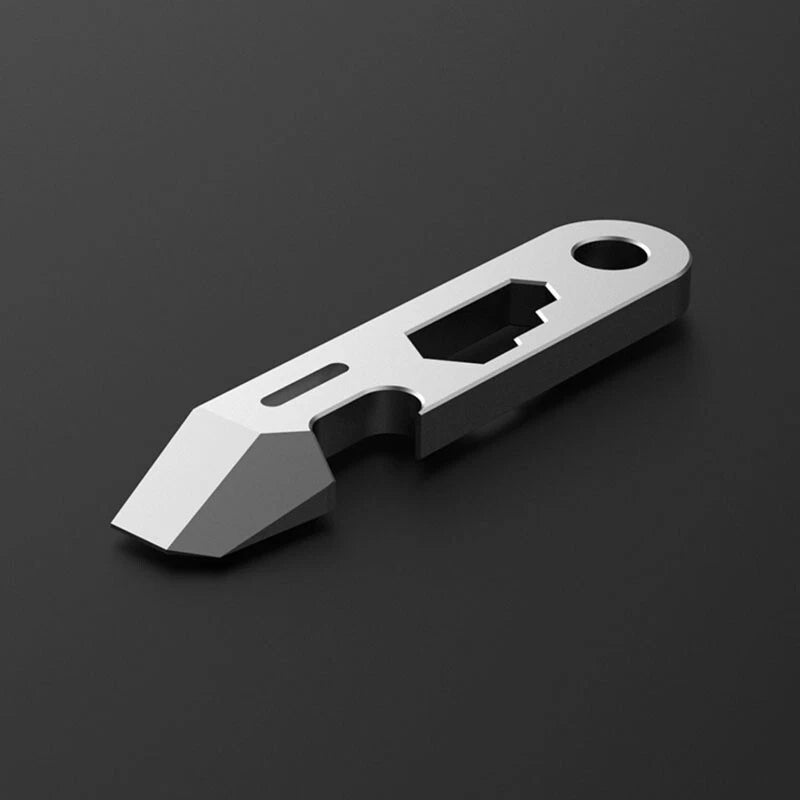 EDC Mini Titanium Alloy Keychain Pry Bar EDC Crowbar Opener Outdoor Multi Tools 07FC0E-D4 - KOEEK
