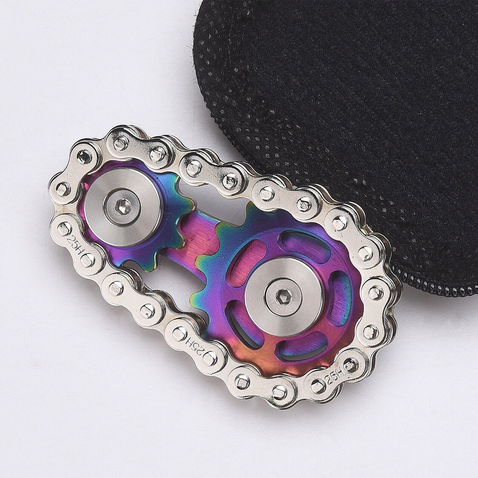 Bike Chain Gear Fidget Spinner Gyro Stainless Steel Sprocket Decompress EDC Toys 07FC0E-D4 - KOEEK