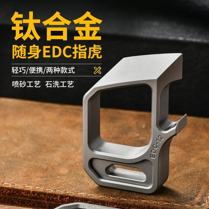 Personalized Titanium Alloy Trendy Keychains EDC Pry Bar Pendant Outdoor Tools 07FC0E-D4 - KOEEK