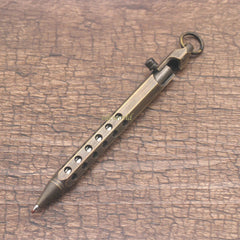 EDC Handmade Six-Edge Brass Pen Practical Ballpoint Pen Pocket Keychain Pen 07FC0E-D4 - KOEEK