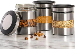 Airtight Food Storage Container Kitchen Counter Window, [Set of 3] Canister Set 07FC0E-D4 - KOEEK