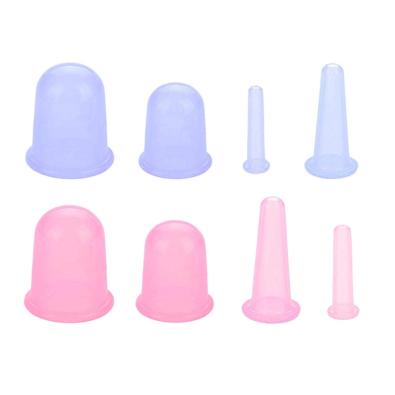 new 4pcs/set Silicone Vacuum Body Massage Helper Anti Cellulite Massager Cups Cu EUJ koeek - KOEEK