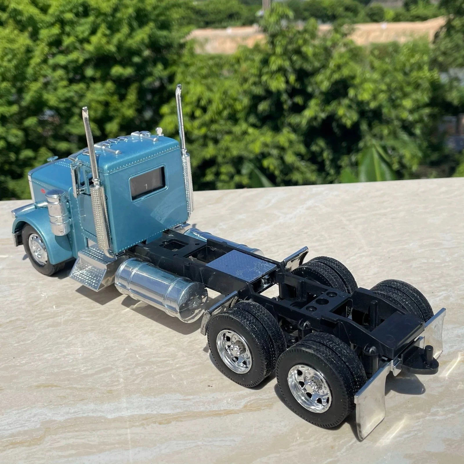 1/32 Blue Peterbilt Heavy Truck Diecast Model Cab Only Loose Accessories 07FC0E-D4 - KOEEK