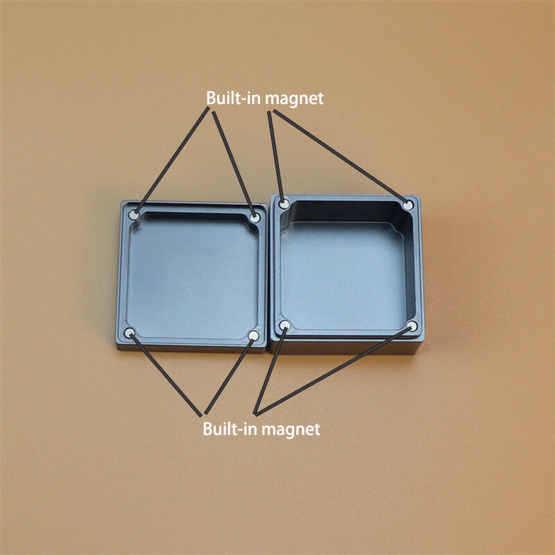 EDC Aluminum Alloy Square Magnet Adsorption Jewelry Storage Box Pills Tool Box 07FC0E-D4 - KOEEK