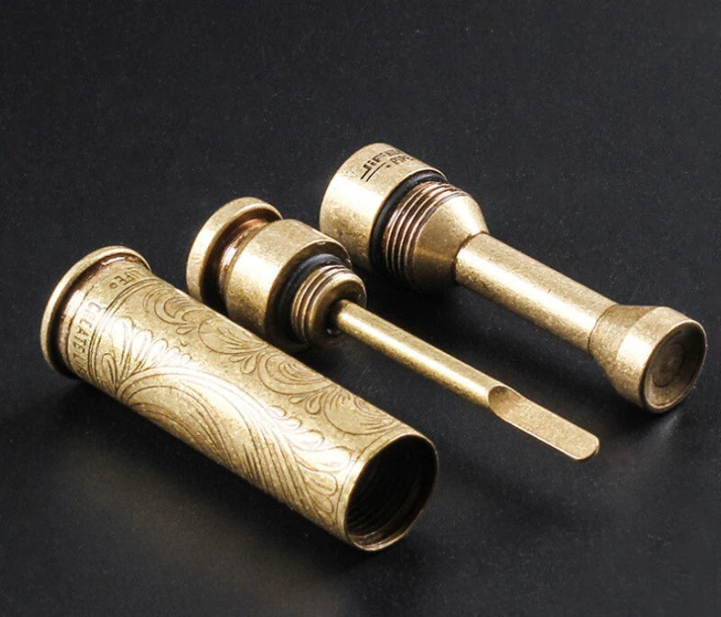 Pure Brass Tobacco Pipe Tamper Cigar Needle Dredge Pipe Cleaning Tool 07FC0E-D4 - KOEEK