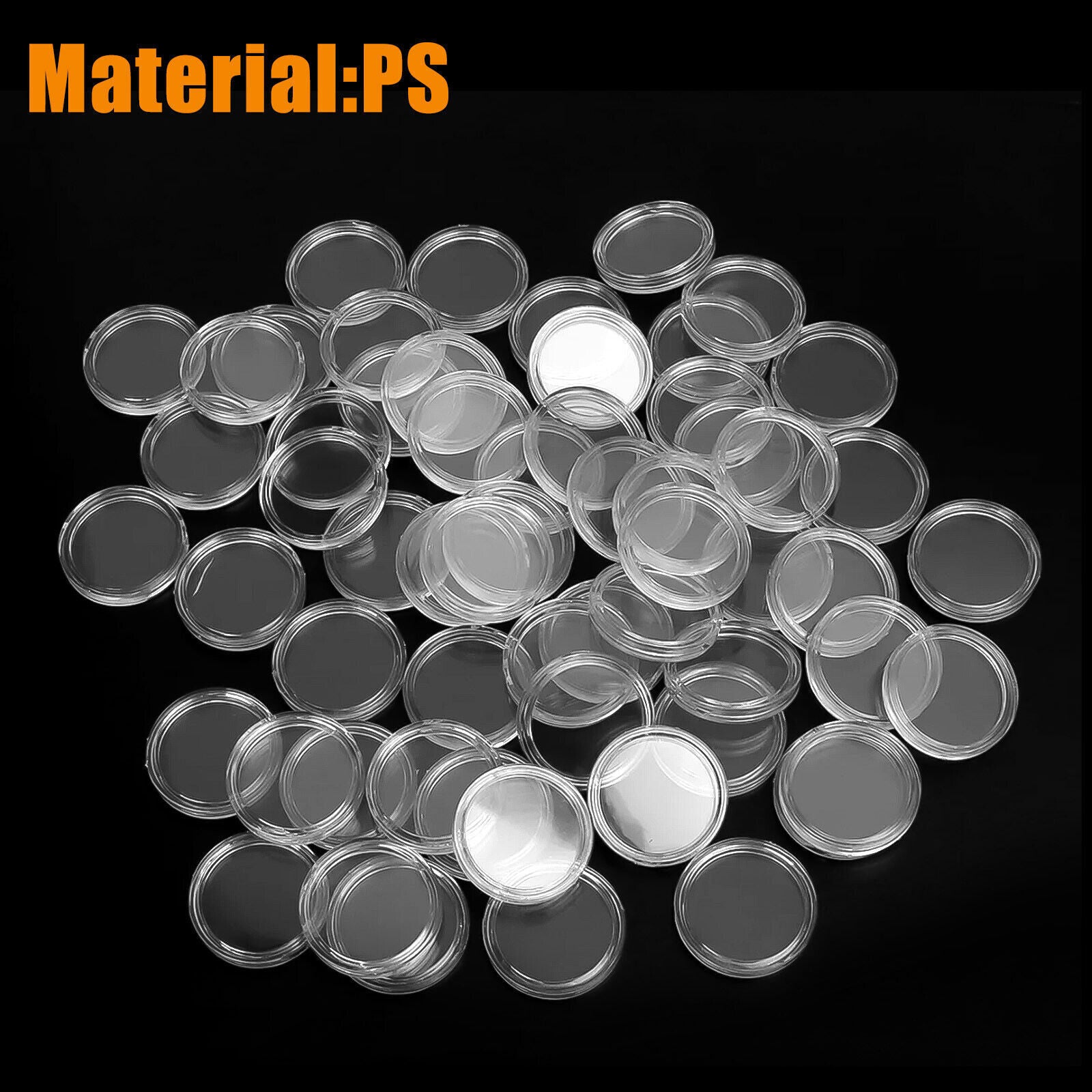 100pcs 24mm Coin Storage Holder Capsules Display Case Container for US Quarters koeek - KOEEK