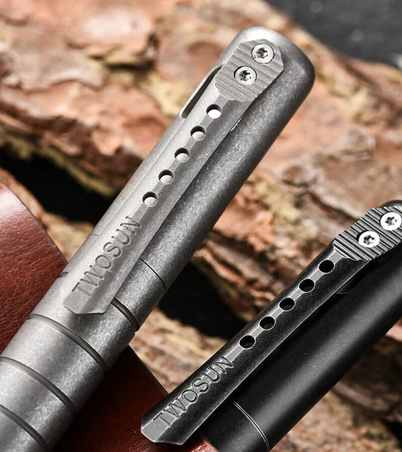 EDC Outdoor Titanium Alloy Ballpoint Signature Business Office Pen G2 Refills 07FC0E-D4 - KOEEK