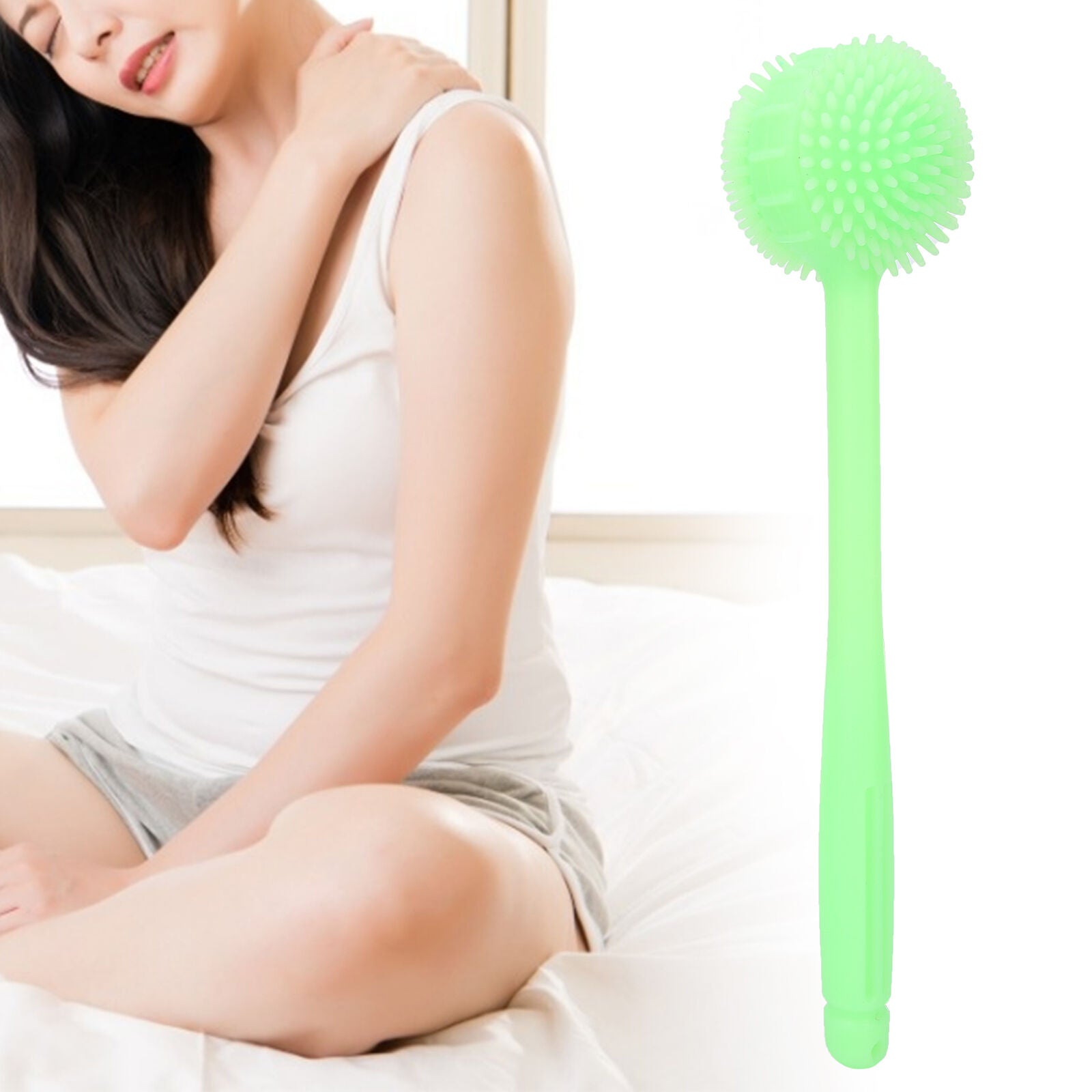 new Massage Hammer Long Hammer Back Massager For Back Relief(Green )(Green ) HGF koeek - KOEEK