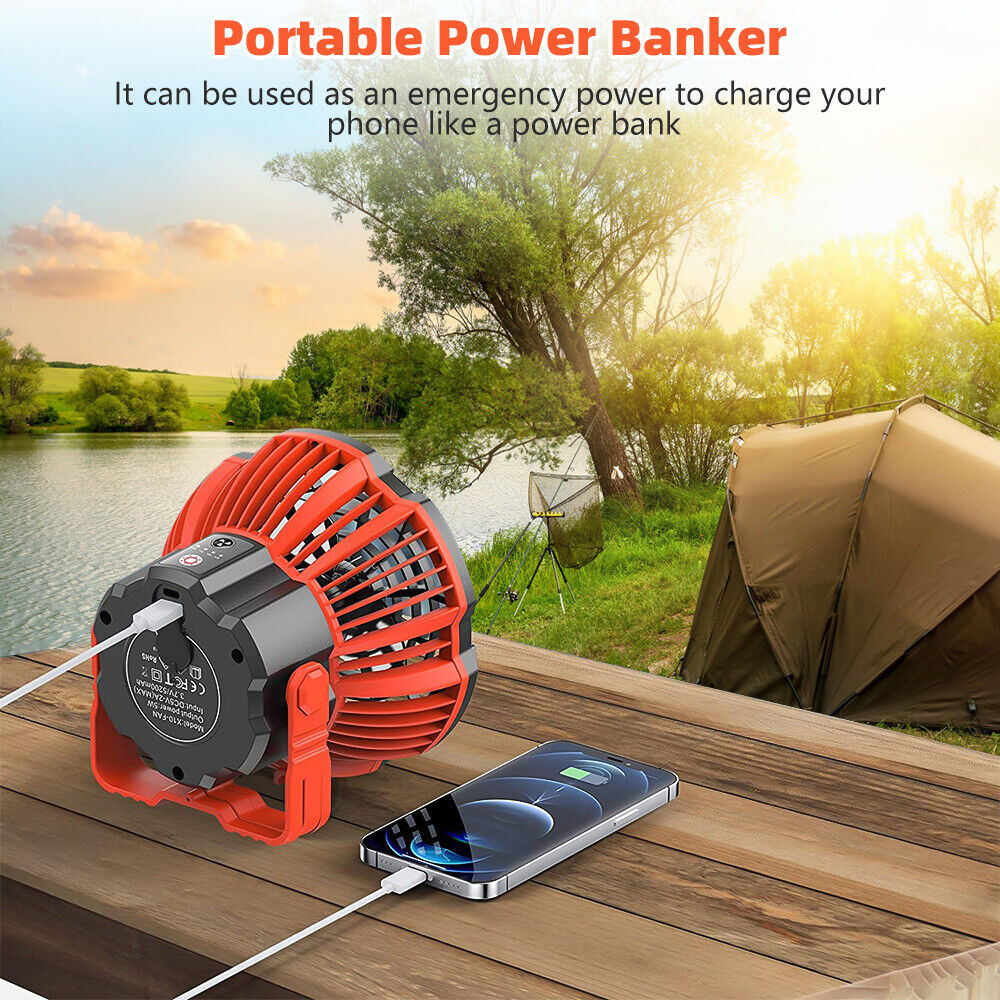 ny Portatil Ventilador De Aire Frio USB Oppladbar Abanico Piso Outdoor Con Luz LED