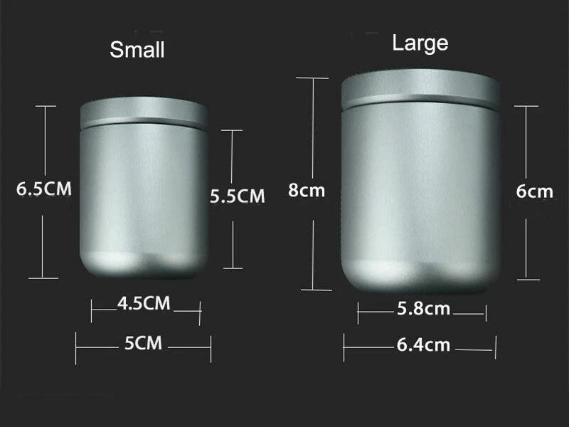 EDC Aluminium Alloy Waterproof Storage Box Sealed Pill Case Container Travel Cup EDC - KOEEK
