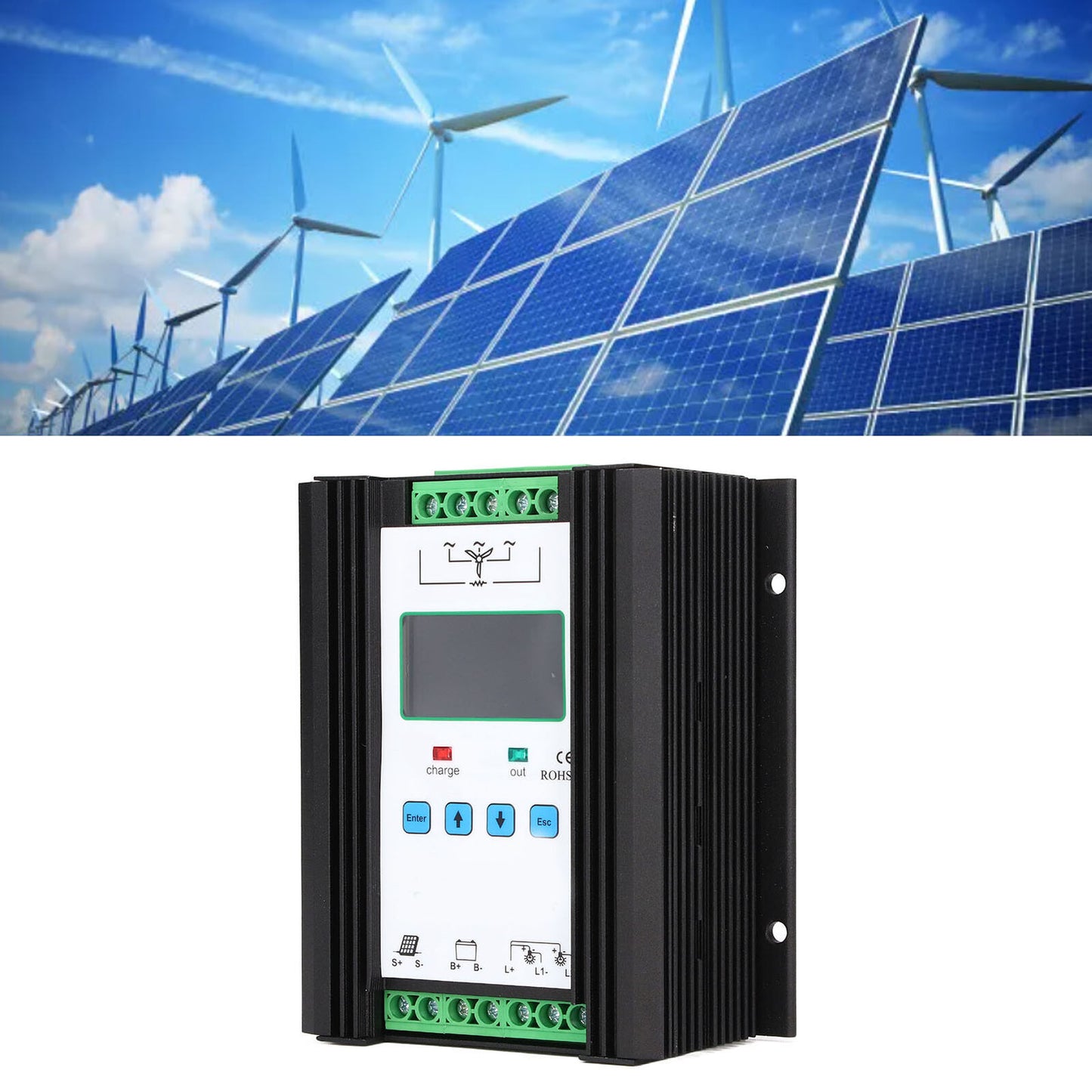 new Wind Solar Hybrid Controller Intelligent Control Wind Solar Regulator 12V 24V koeek - KOEEK