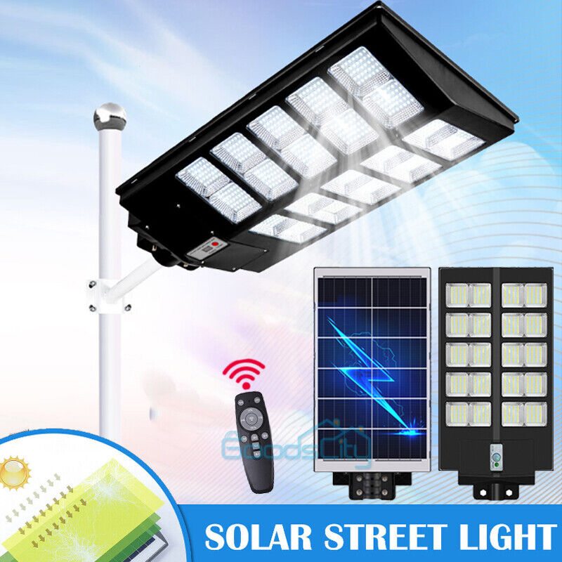 ny kommerciel LED Solar Street Flood Light Udendørs Dusk To Dawn Big Road Væglampe