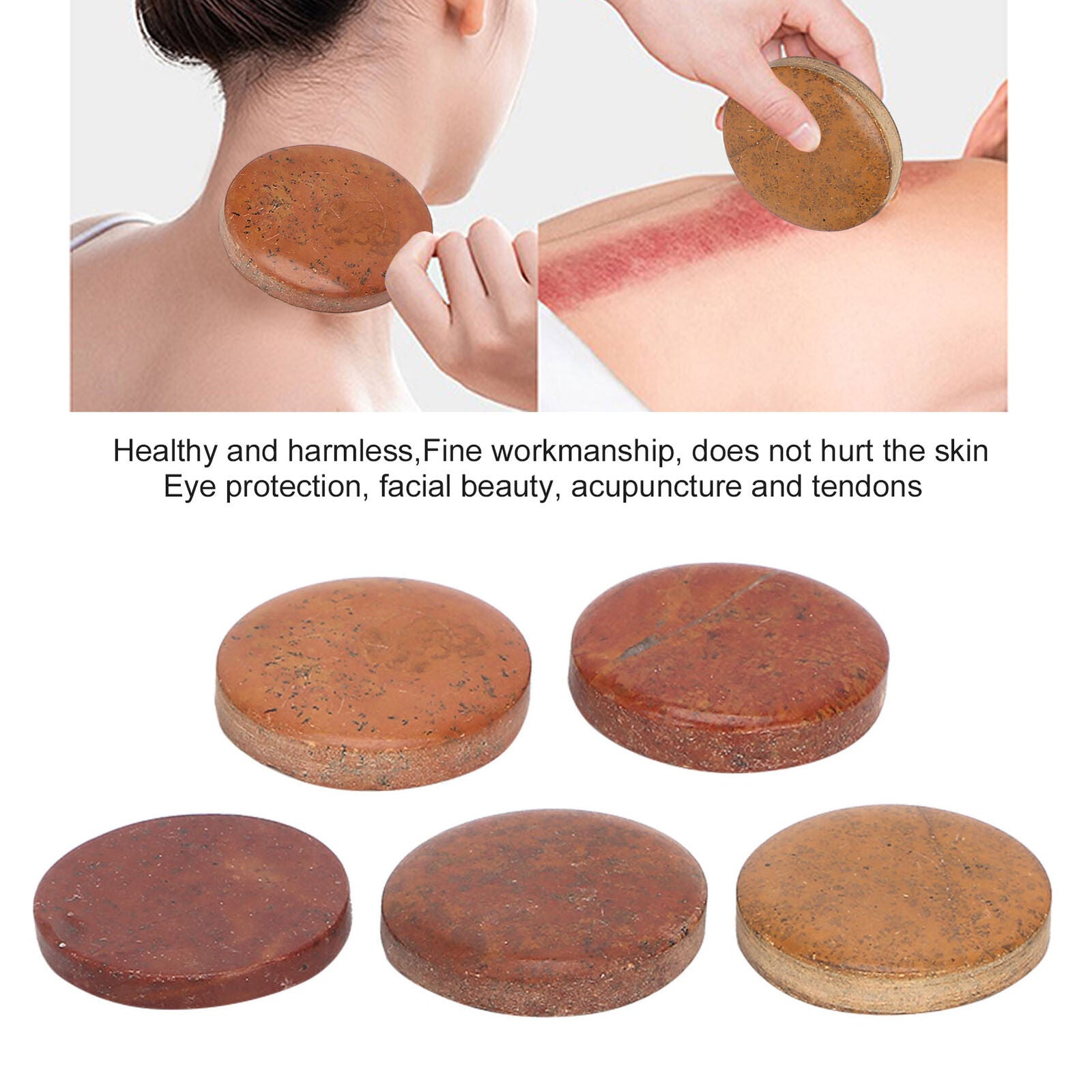 new 5pcs Gua Sha Stone Massage Handmade Scraping Board For Face Back Joints HGF koeek - KOEEK