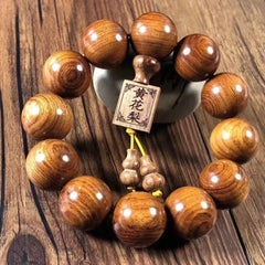 20mm*12 China Natural Wood Prayer Beads Men Birthday  Bracelet Gift Jewelry 07FC0E-D4 - KOEEK