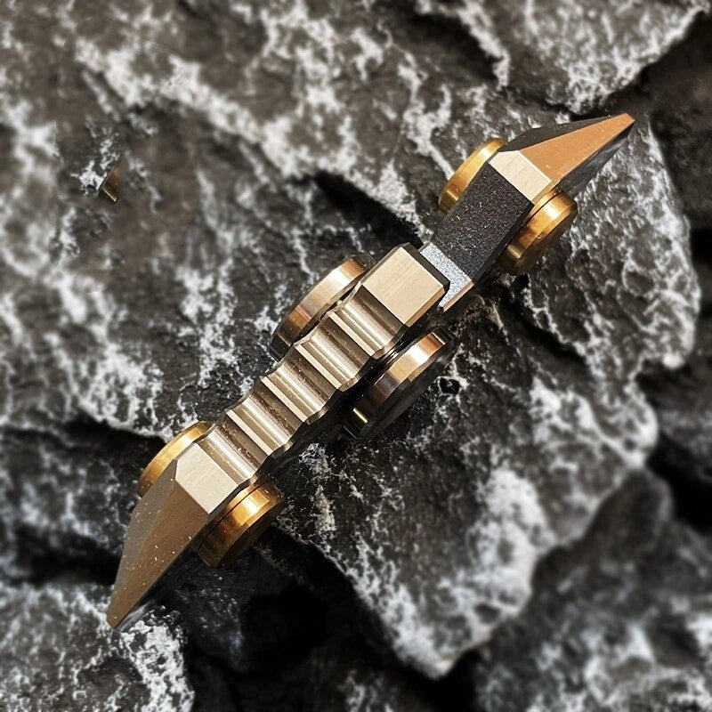 EDC Titanium Brass Fidget Spinner Pocket Tool Bottle Opener Pry Bar Crowbar Gift 07FC0E-D4 - KOEEK
