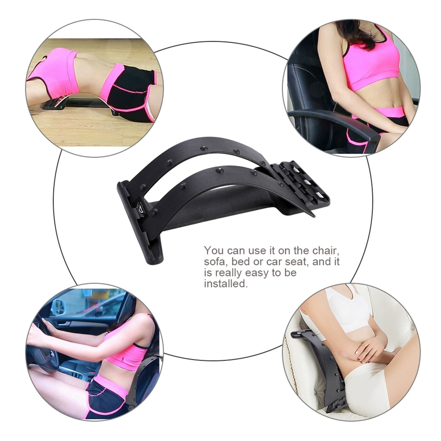 new Multi Level Magnet Back Er Lumbar Stretcher Back Spine Massage Waist Relax HGF koeek - KOEEK