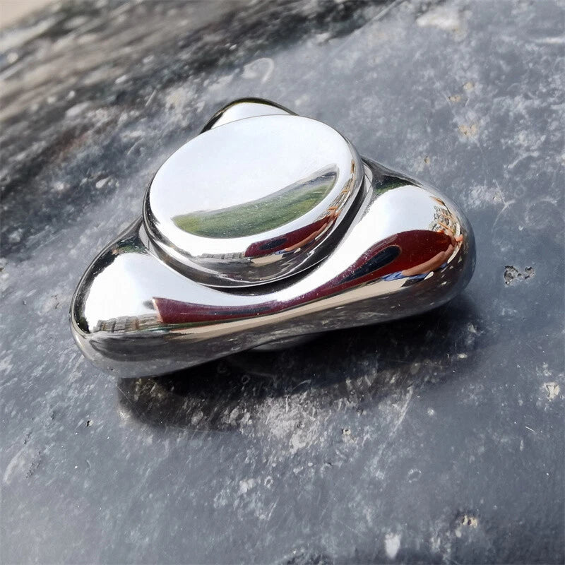 Novel Stainless Steel Fidget Spinner EDC Adult Fidget Toy ADHD Stress Relief Toy 07FC0E-D4 - KOEEK