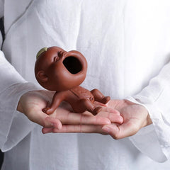 4.7" Purple Sand Tea Pet Decoration Can Raise Water Spray Urine Children 07FC0E-D4 - KOEEK