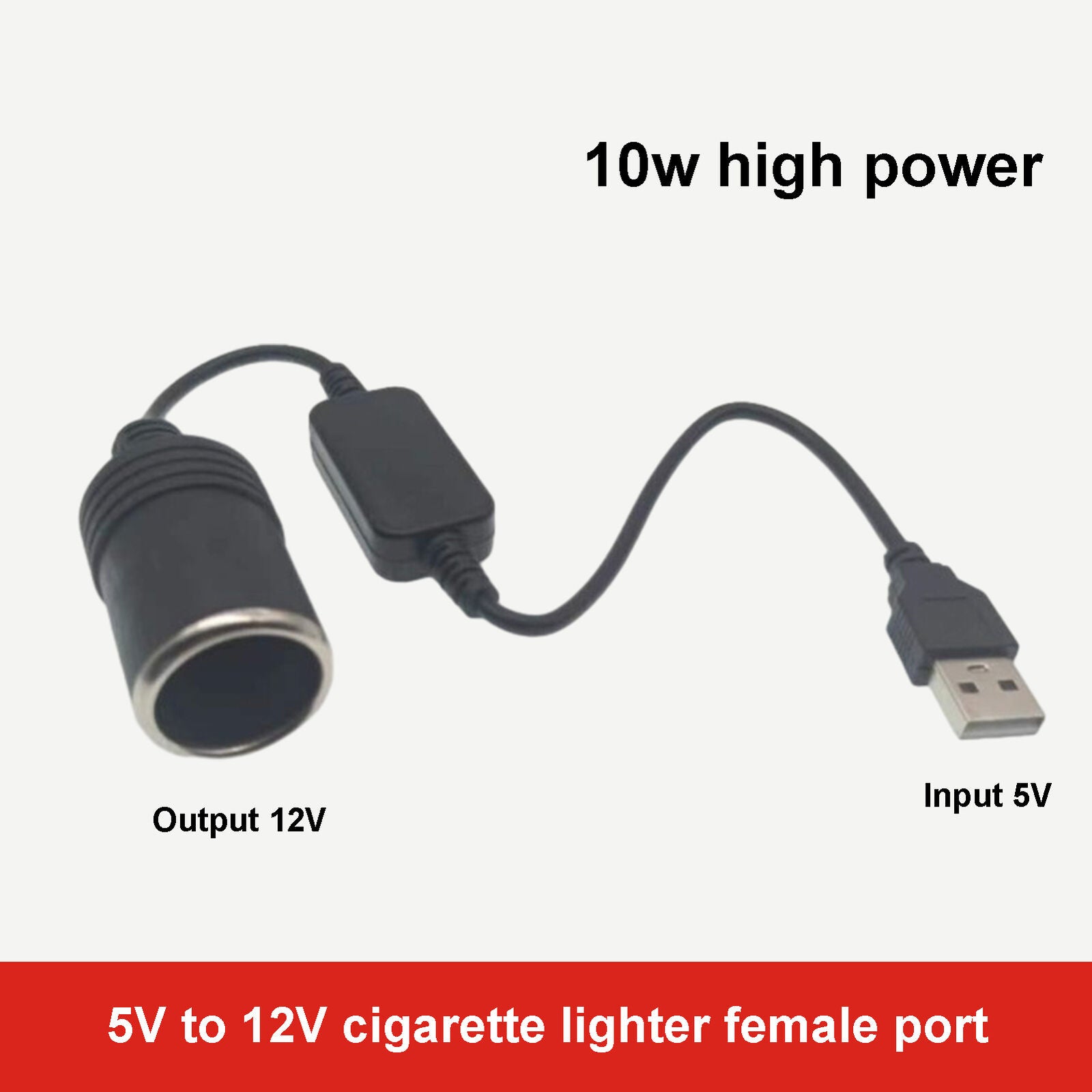 new USB to Car Lighter Socket Connector Cable Female Converter 5V to 12V Converter koeek - KOEEK