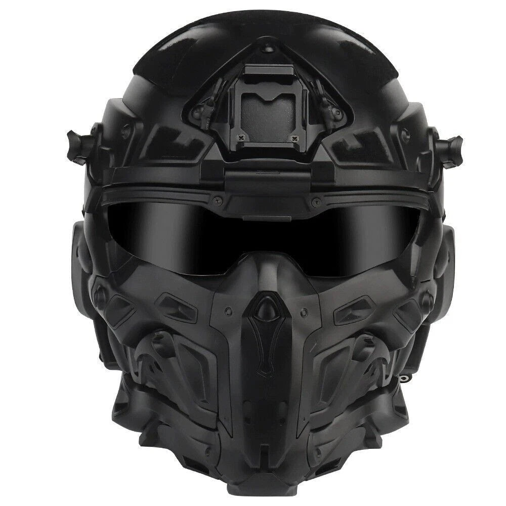Tactical Assault Helmet W/ Built-in Anti-fog Fan Headset Modular Replace Lense 07FC0E-D4 - KOEEK