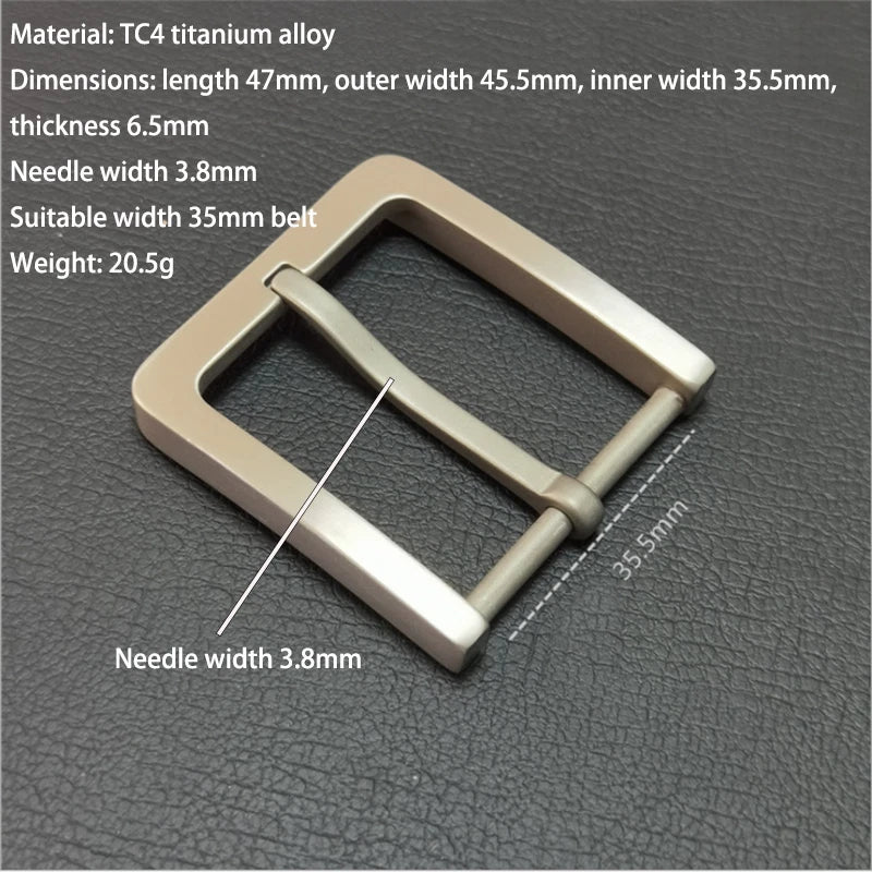 Concise TC4 Titanium Alloy Belt Buckle Waist Strap Head Men's Accessories Gifts 07FC0E-D4 - KOEEK