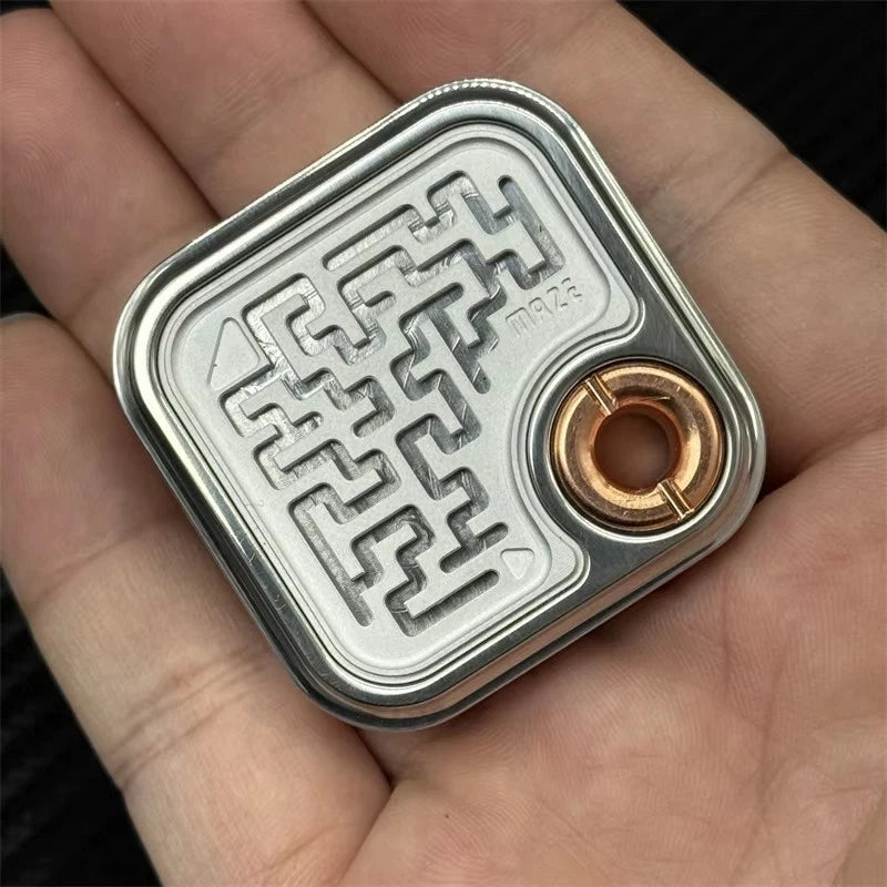 Maze Side-Push Fidget Slider Stylish Stainless Steel Mechanical Fidget EDC Toys 07FC0E-D4 - KOEEK
