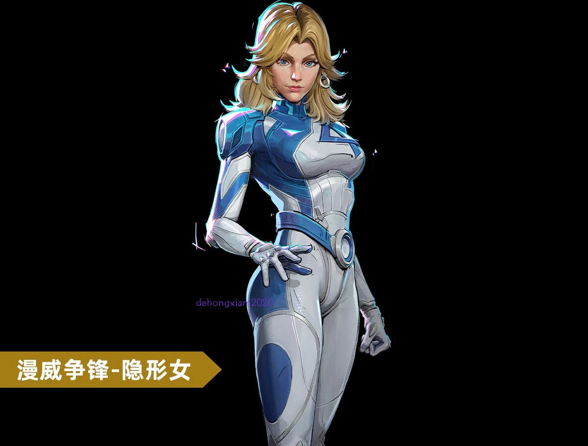 Marvel Rivals Invisible Woman Cosplay Costume Outfit Jumpsuit Full Set Halloween 07FC0E-D4 - KOEEK