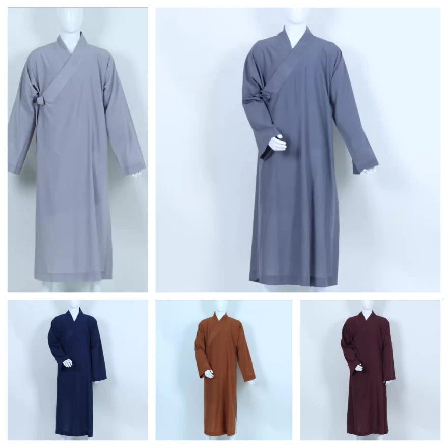 Shaolin Monk Clergy Robe Uniform Buddhist Meditation Kung fu Tai chi Suit Summer 07FC0E-D4 - KOEEK