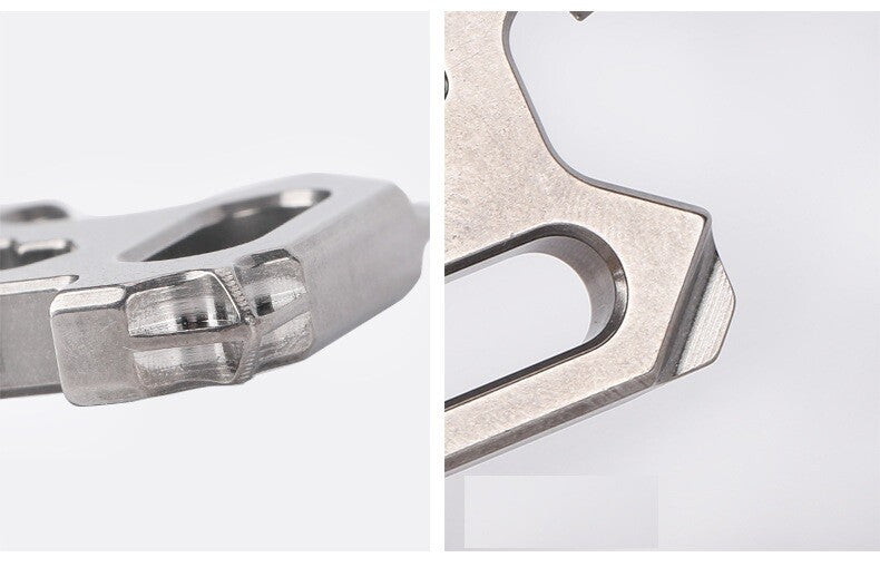 TC4 titanium Alloy Portable Buckle Multi-Tools Keychain Bottle Opener Wrench EDC 07FC0E-D4 - KOEEK