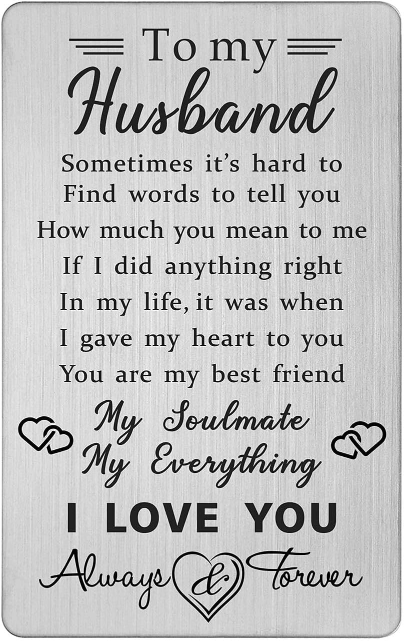 new Husband Wallet Card Father‘s Day Gifts from Wife, I Love You White/Neutral 07FC0E-D4 - KOEEK