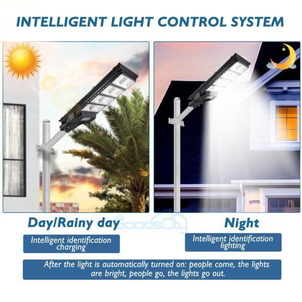 ny 2 STK 9900000000LM 800W Watt Kommerciel Solar Street Light Dusk To Dawn Road Lamp