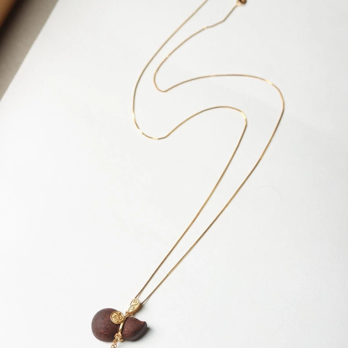 Chinese Style Wooden Gourd Pendant Necklace Simple Fashion Women 07FC0E-D4 - KOEEK
