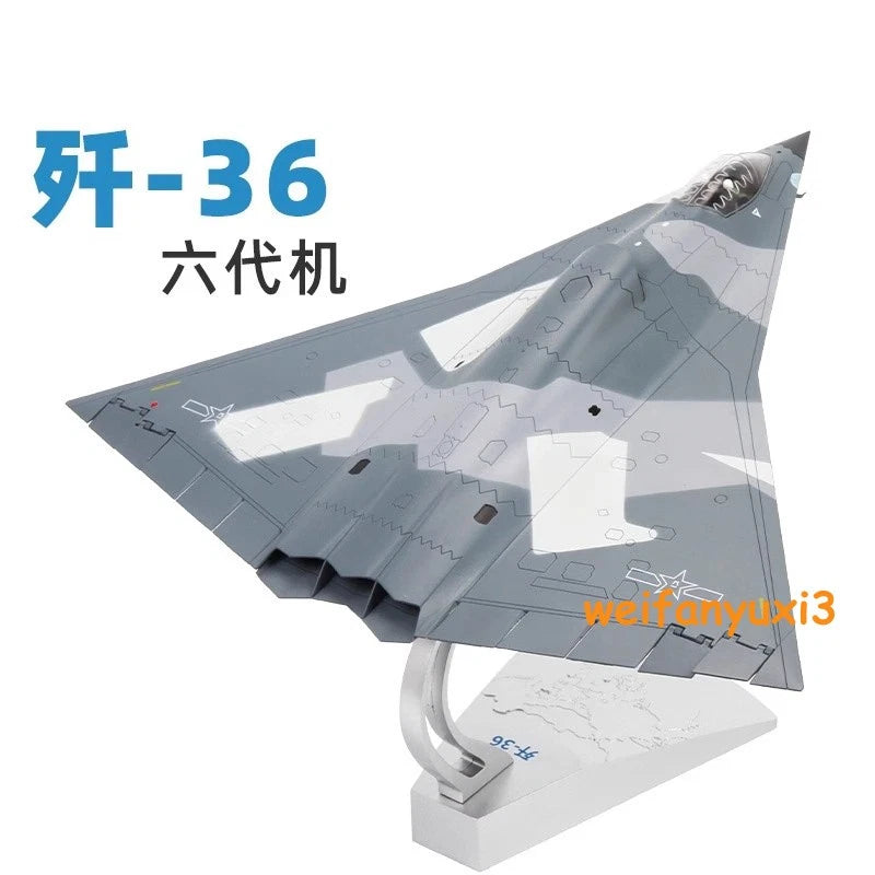 1/100 Scale J-36 Stealth Fighter Alloy Finished Product Model Collection 22cm 07FC0E-D4 - KOEEK