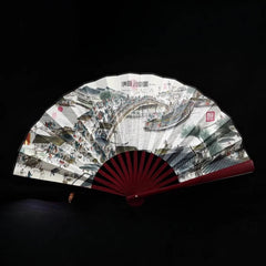 10 Inches Exquisitely Chinese Fan Folding Fan Manual Arts Crafts Ornament 07FC0E-D4 - KOEEK