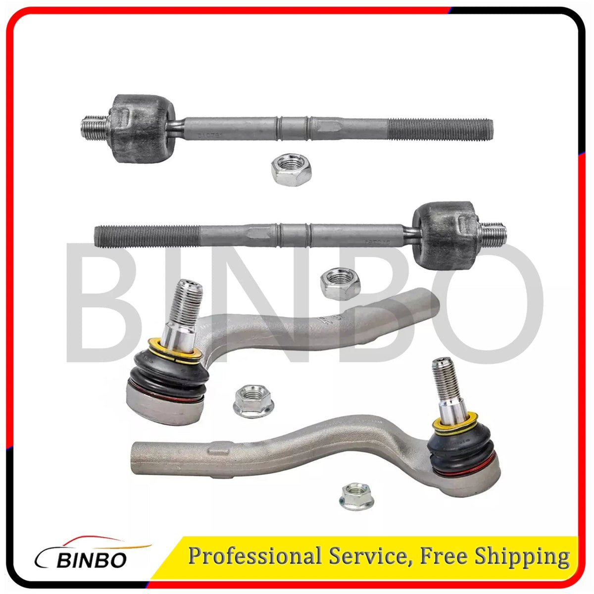 Set of 4pcs Inner & Outer Steering Tie Rod End Kit For Benz C218 W212 X218 X212 07FC0E-D4 - KOEEK