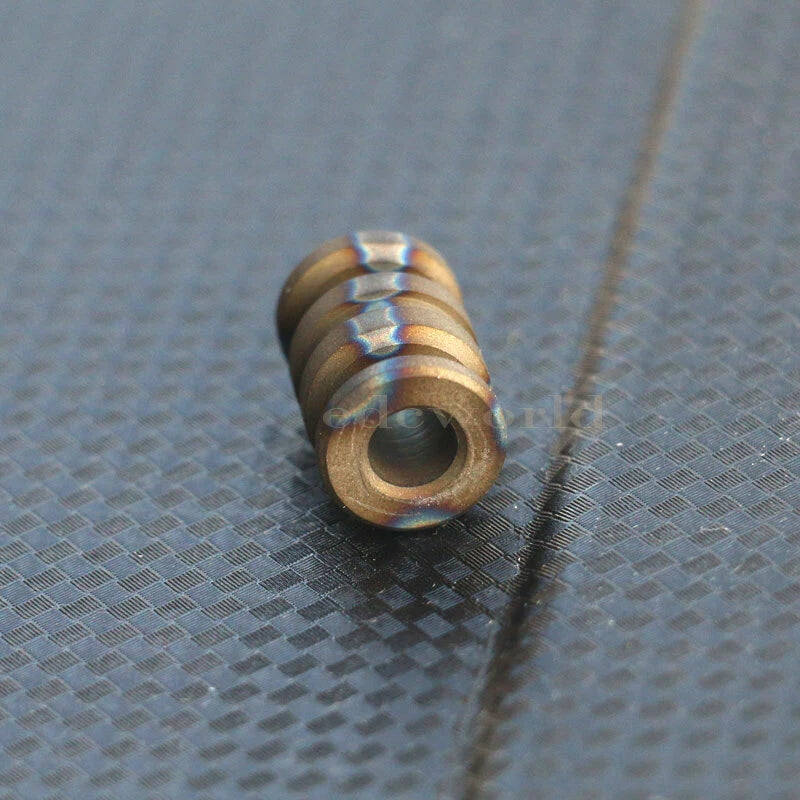 Titanium Alloy Flame Knife Lanyard Bead Parachute Cord EDC DIY Pendant Bead 07FC0E-D4 - KOEEK