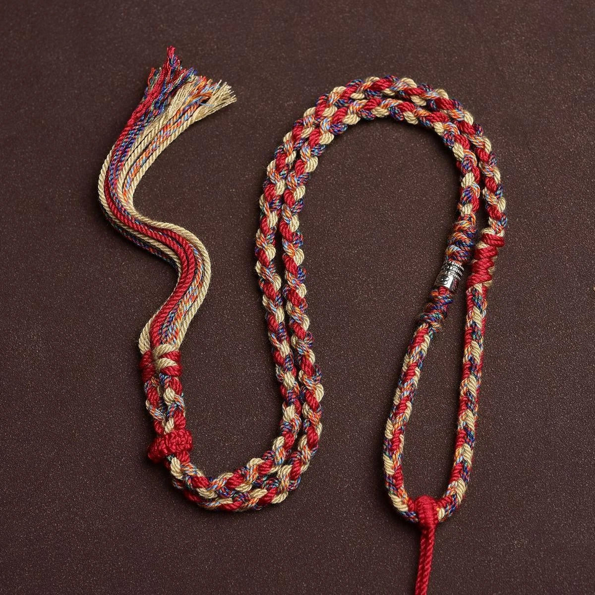 Tibetan Style Handmade Braided Cotton Cord Necklace For Pendant Thangka Amulet 07FC0E-D4 - KOEEK