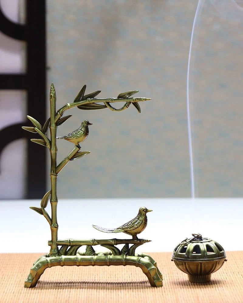Bamboo Style Hanging Incense Burner Home Indoor Decor Chinese Censer 07FC0E-D4 - KOEEK